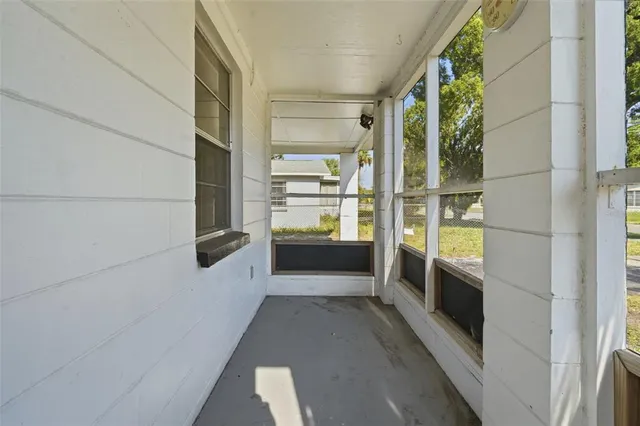 a view of hallway with stairs