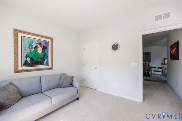 a view of a garage with furniture