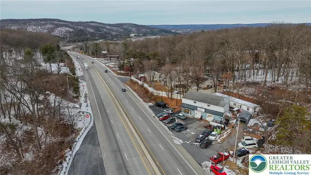 a view of city and mountain