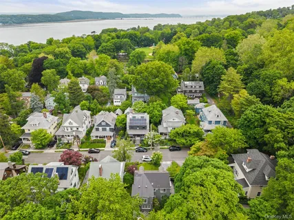 an aerial view of multiple house