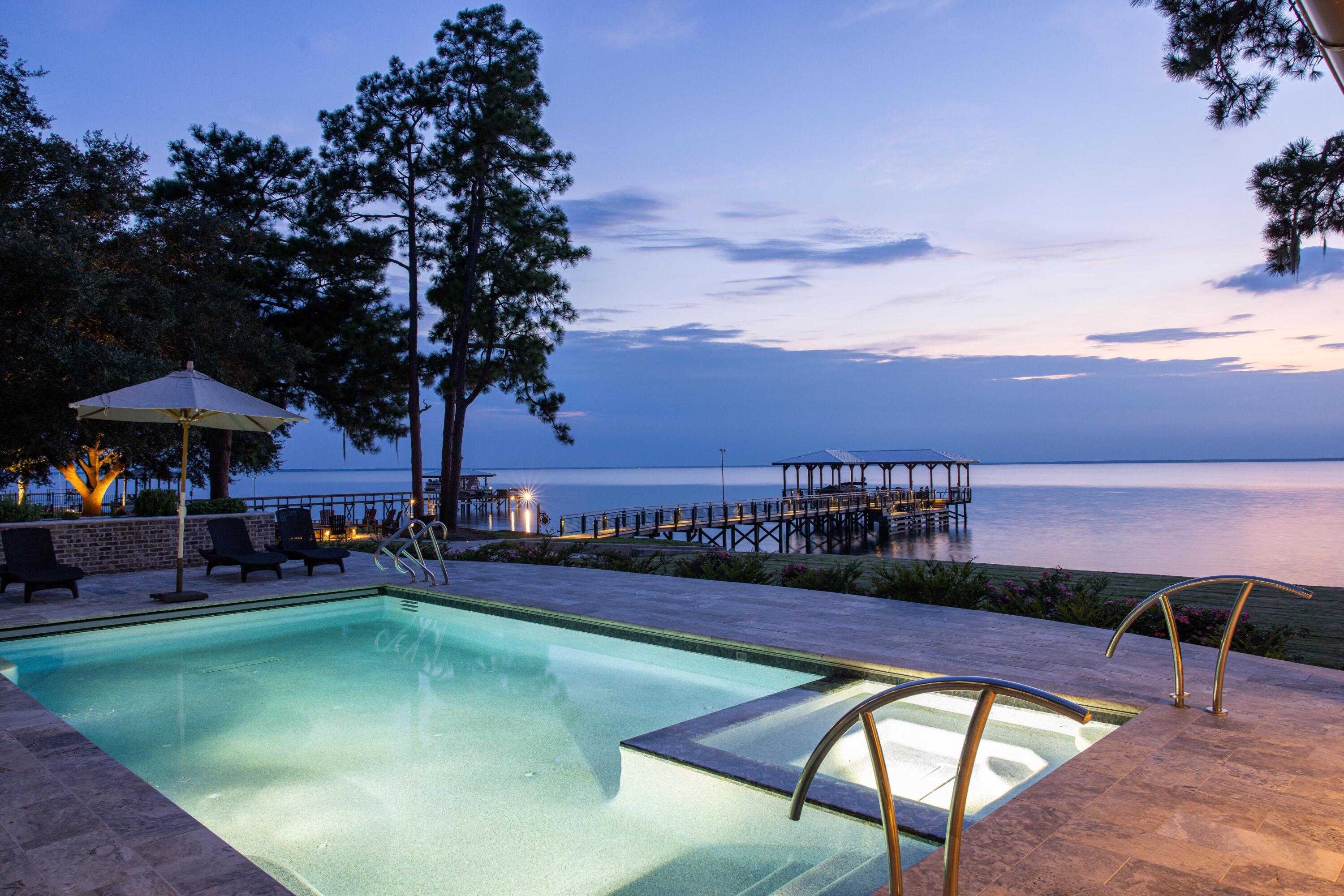 911 Butter Road Bonneau, SC 29431 - Photo 54 of 60 Pool Sunset!!!!