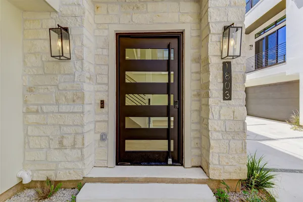 a view of front door of house