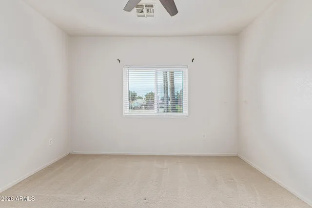 an empty room with a window