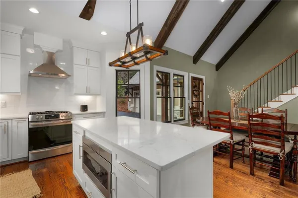 a view of a garden from a balcony