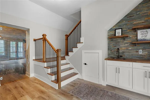 a picture of a wall with a white wall and a painting