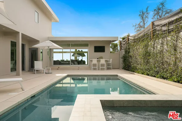 aerial view of a house with yard