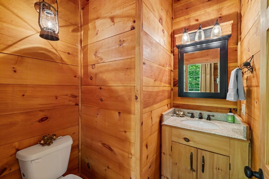 80 Tall Pines Road Morganton, GA 30560 - Photo 42 of 49 a bathroom with a sink and mirror with toilet