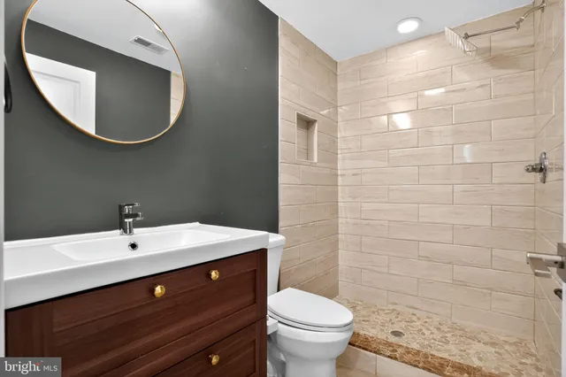 a view of front door of stairs