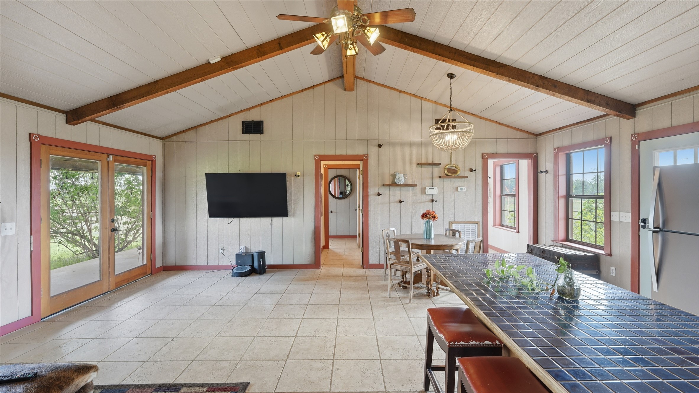 127 Offer Llano, TX 78643 - Photo 36 of 40 Vaulted ceiling with exposed wood beams