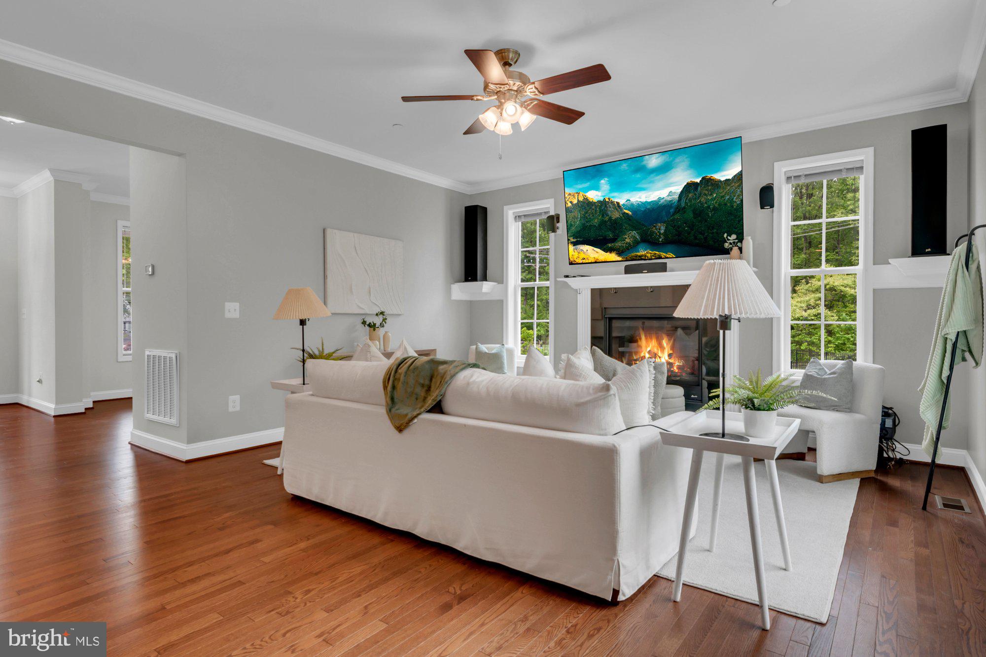 505 Brewerton Lane Edgewater, MD 21037 - Photo 11 of 78 a living room with furniture fireplace and flat screen tv