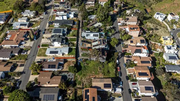 an aerial view of a building