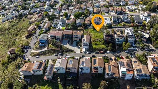 an aerial view of a city