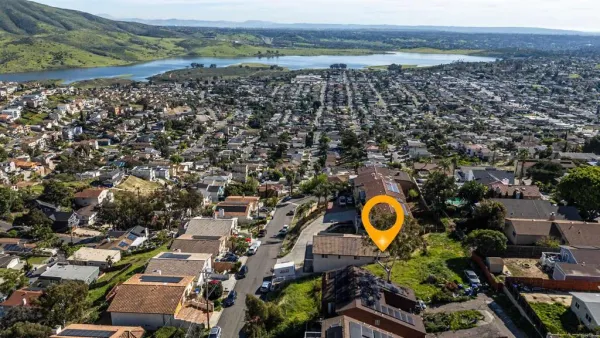 an aerial view of multiple house