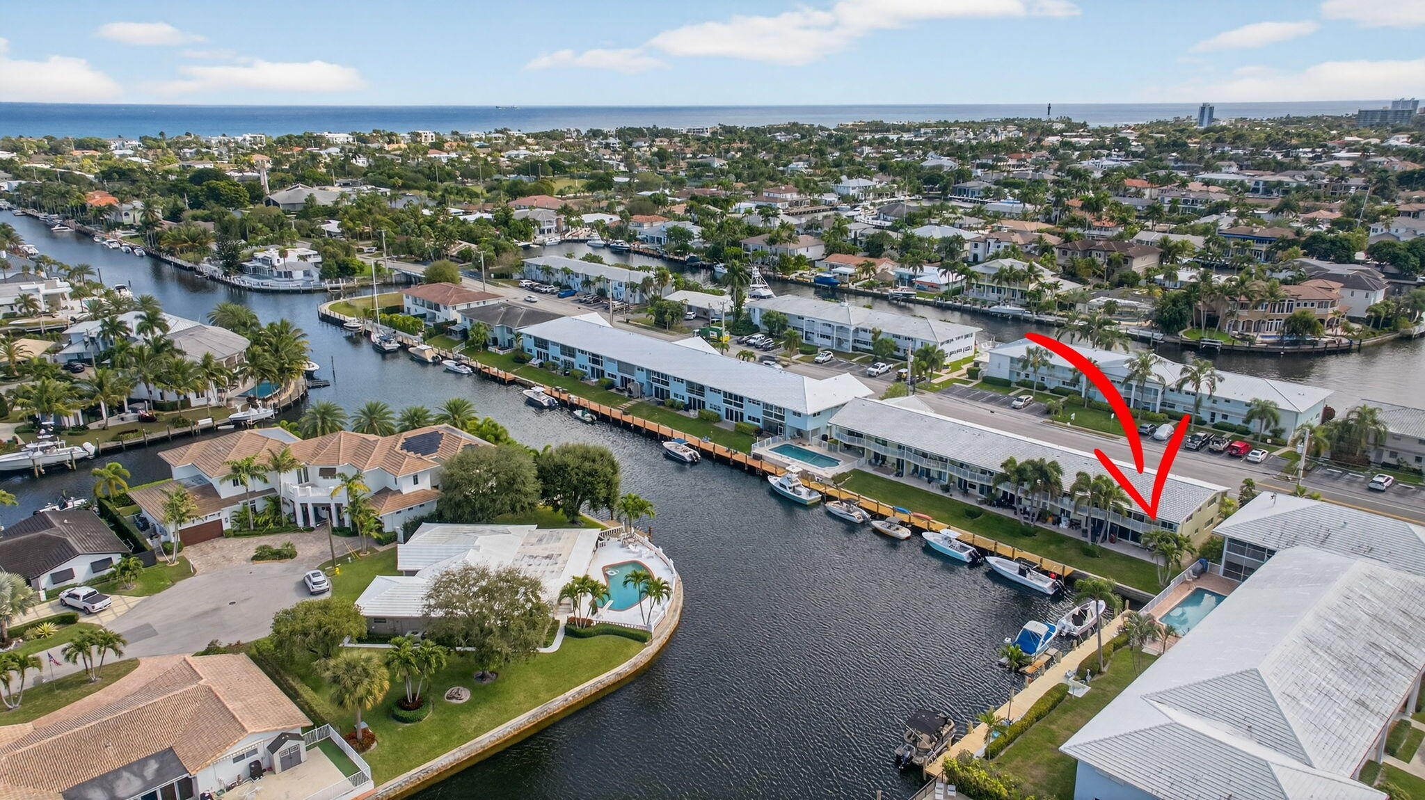 2311 Northeast 36th Street, Unit 2A Lighthouse Point, FL 33064 - Photo 30 of 35 29-web-or-mls-2311 Drone--3