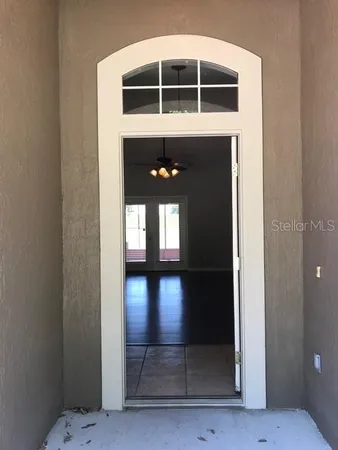 a view of a entryway of a house