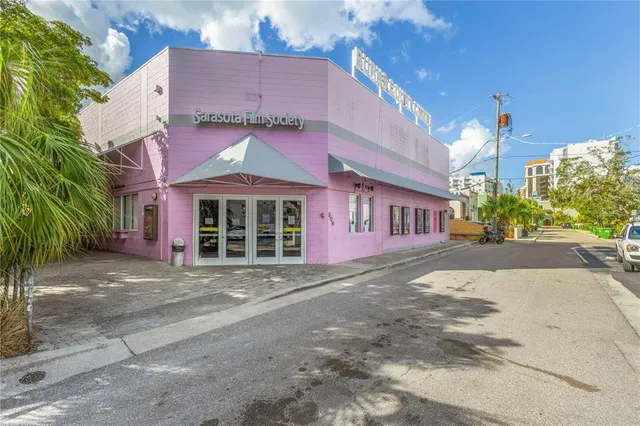 a front view of a building