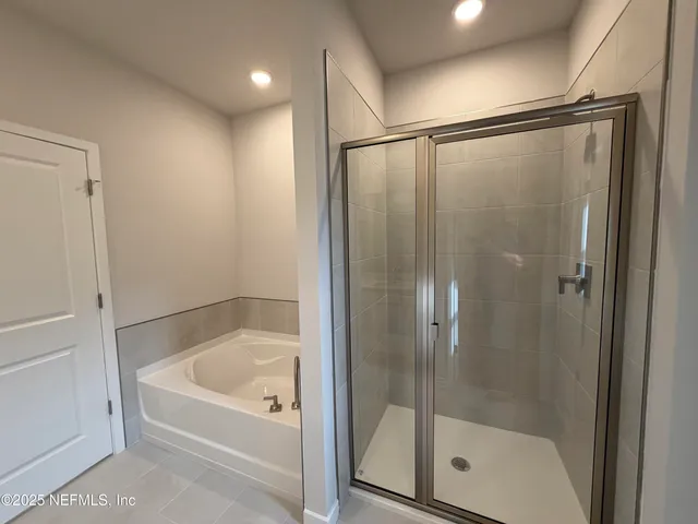 a view of backyard with green space