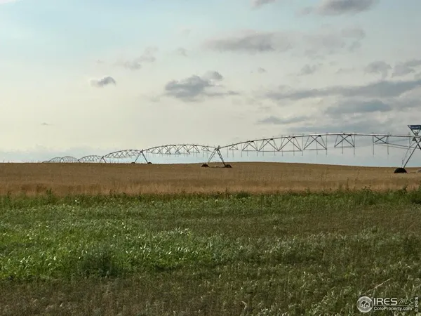 a view of a lake with houses in back