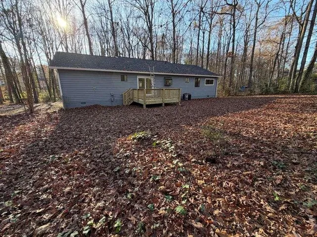 a backyard of a house