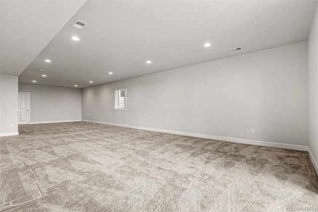 an empty room with an entryway