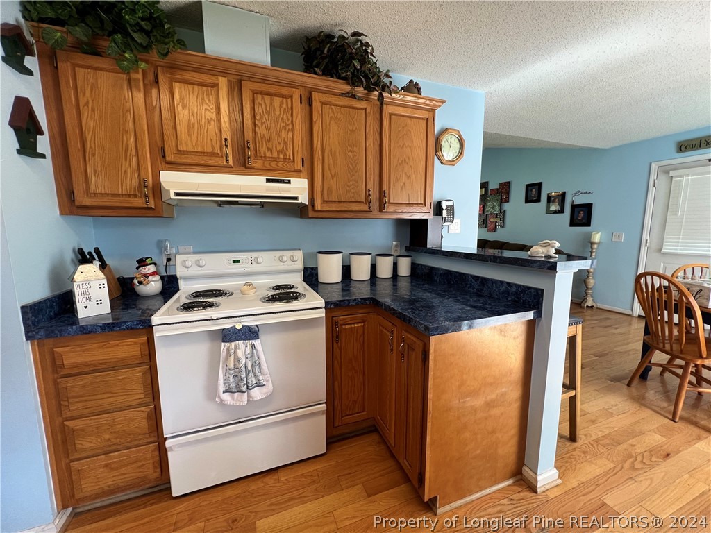 2196 Post Office Road Sanford, NC 27330 - Photo 12 of 21 a kitchen with stainless steel appliances granite countertop a stove a sink dishwasher and cabinets with wooden floor