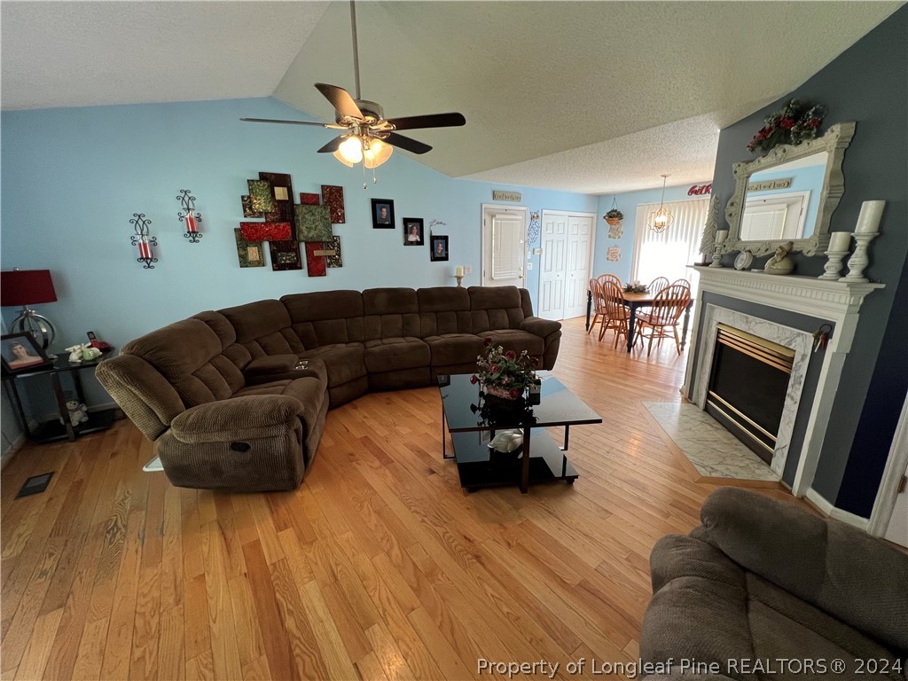 2196 Post Office Road Sanford, NC 27330 - Photo 7 of 21 a living room with furniture and a fireplace