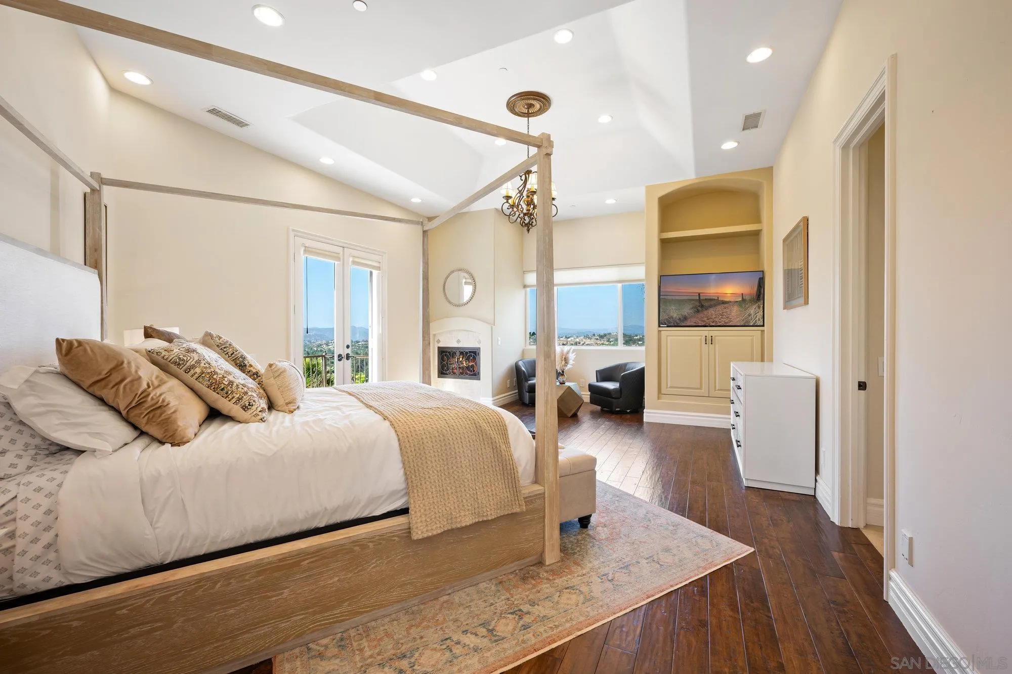 16110 Lakeview Road Poway, CA 92064 - Photo 19 of 51 a bedroom with a bed couch and a view of living room