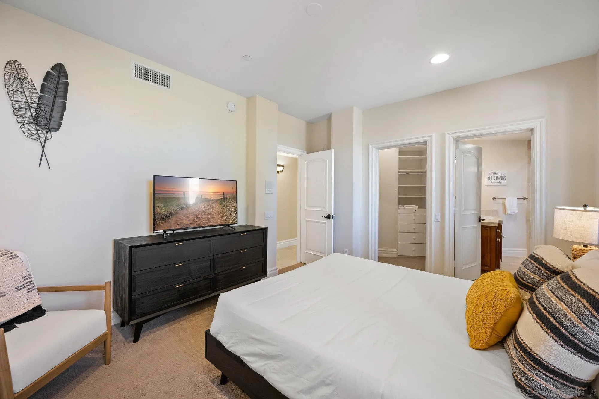 16110 Lakeview Road Poway, CA 92064 - Photo 34 of 51 a bedroom with a bed and a flat screen tv