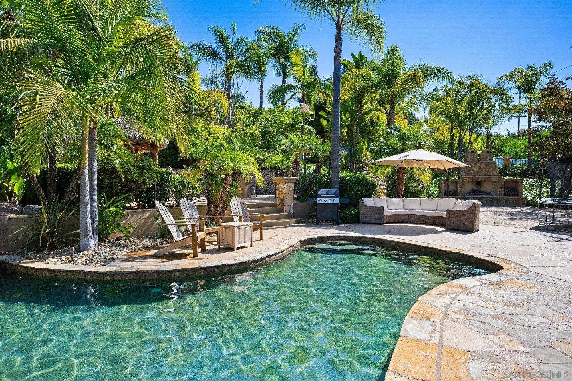 16110 Lakeview Road Poway, CA 92064 - Photo 37 of 51 a view of a backyard with sitting area