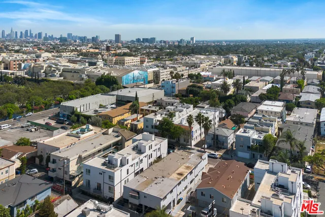 an aerial view of a city