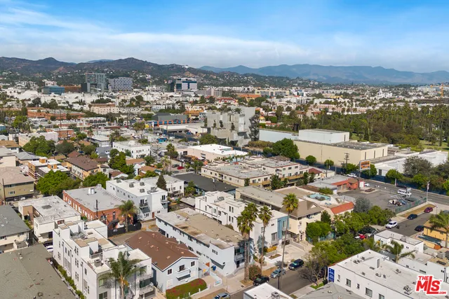 an aerial view of a city
