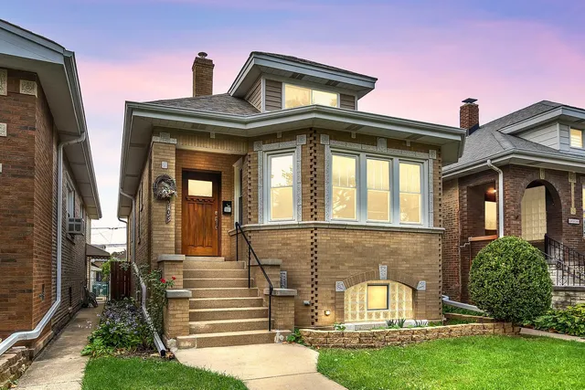 a front view of a house