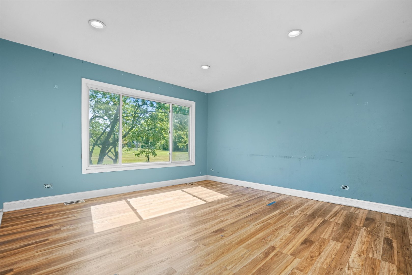 117 North Schmidt Road Bolingbrook, IL 60440 - Photo 6 of 31 a view of an empty room with wooden floor and a window