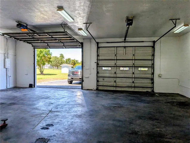 a view of room that has a large window