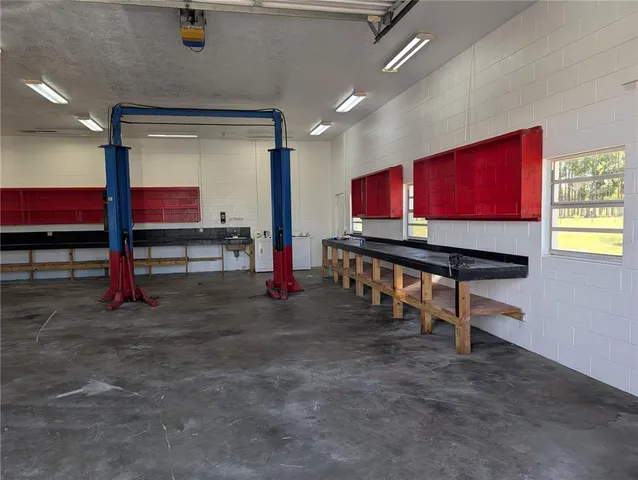 a room with furniture and a projector