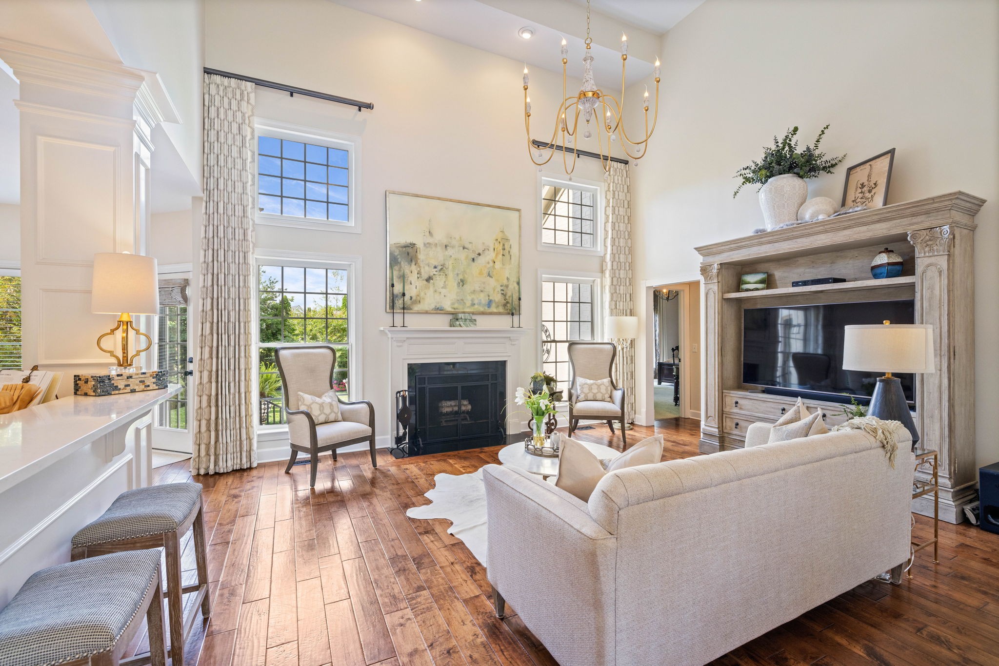 153 Cornerstone Circle Franklin, TN 37064 - Photo 14 of 70 a living room with furniture fireplace and a large window