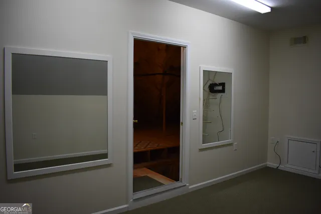 a view of a backyard of the house