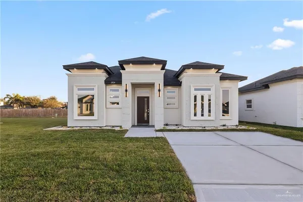 a front view of house with yard