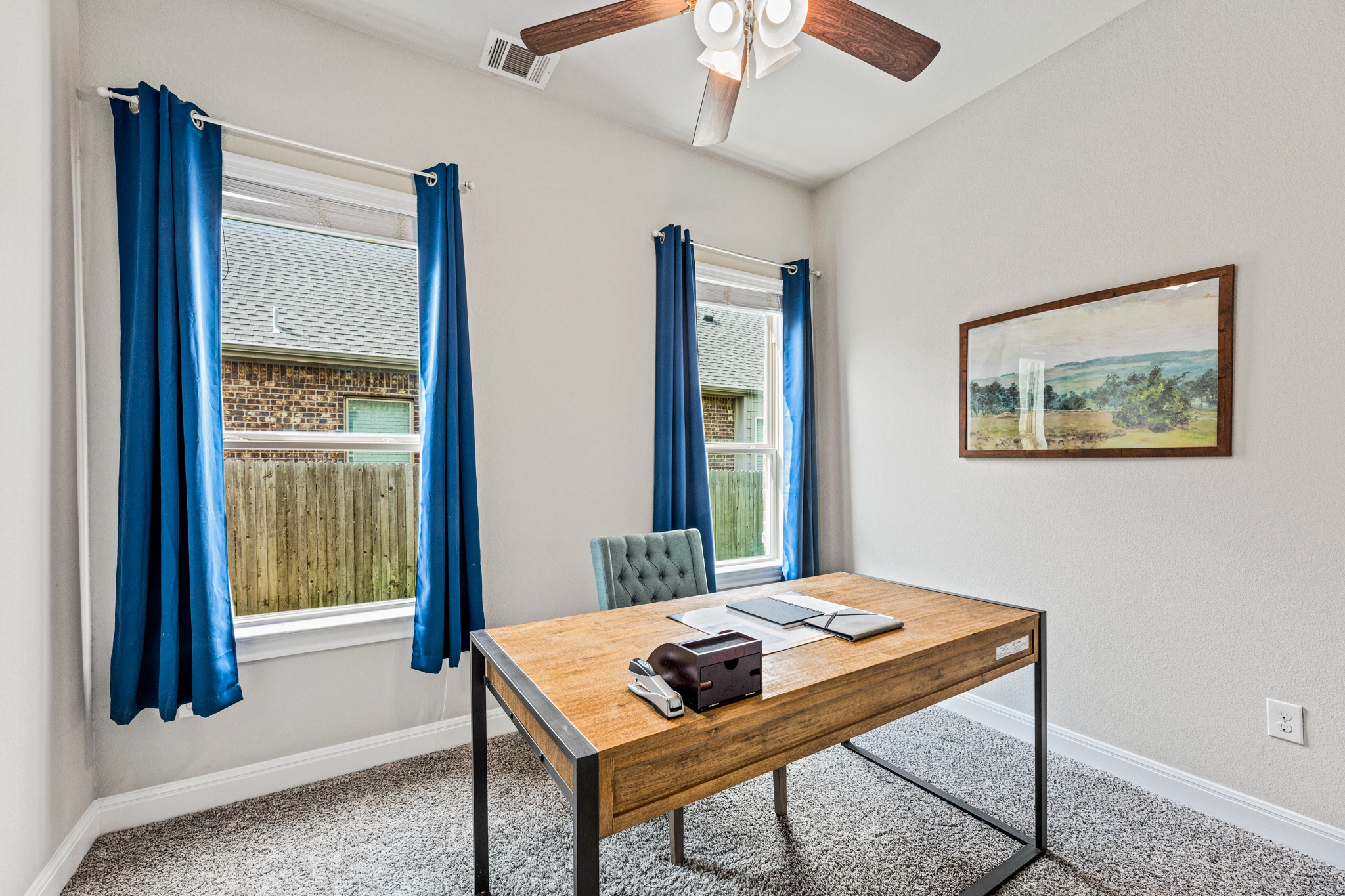 108 Redtail Lane Leander, TX 78641 - Photo 24 of 39 Downstairs bedroom currently used as 2nd office space. Perfect for guests or multigenerational living.
