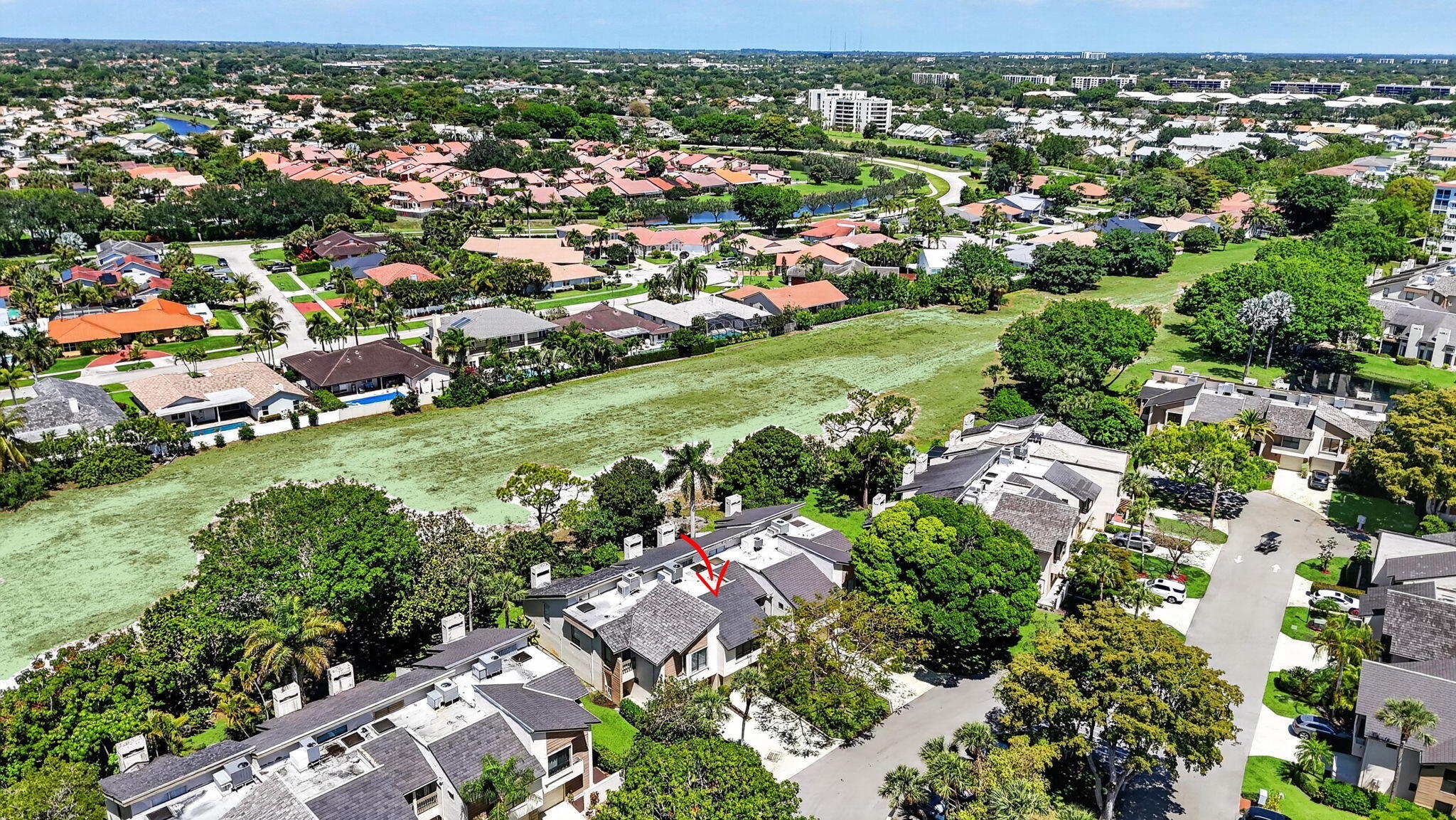 6062 Glendale Drive Boca Raton, FL 33433 - Photo 55 of 58 Aerial greenspace behind