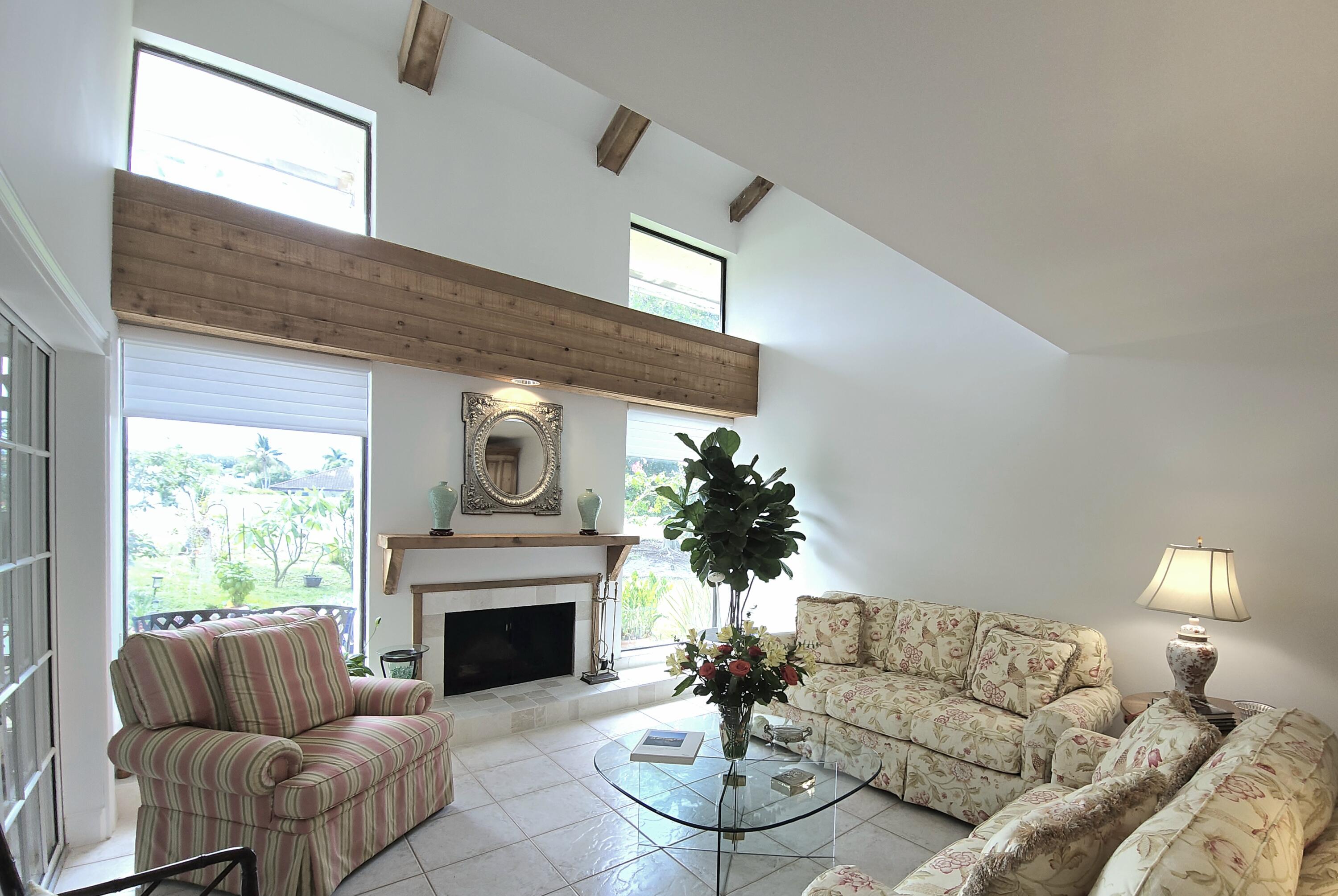 6062 Glendale Drive Boca Raton, FL 33433 - Photo 6 of 58 Fireplace Living room vault ceilings