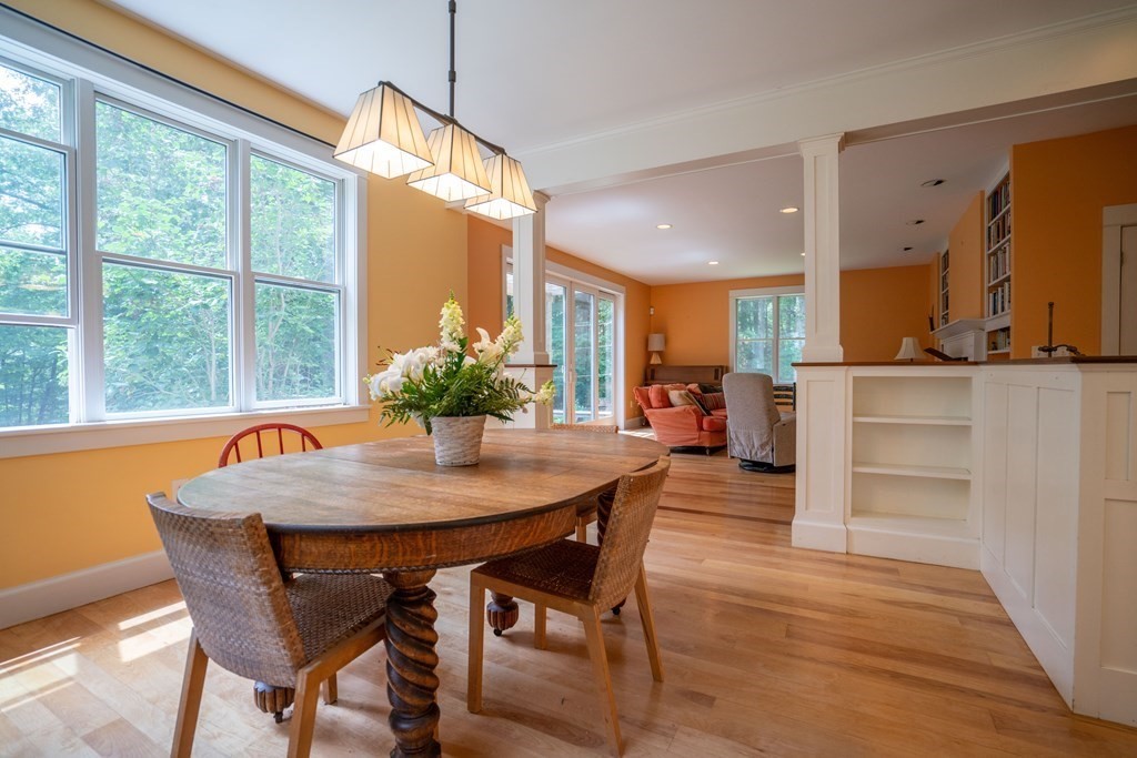 16 Long Hill Road Leverett, MA 01054 - Photo 7 of 38 a view of a dining room with furniture window and wooden floor