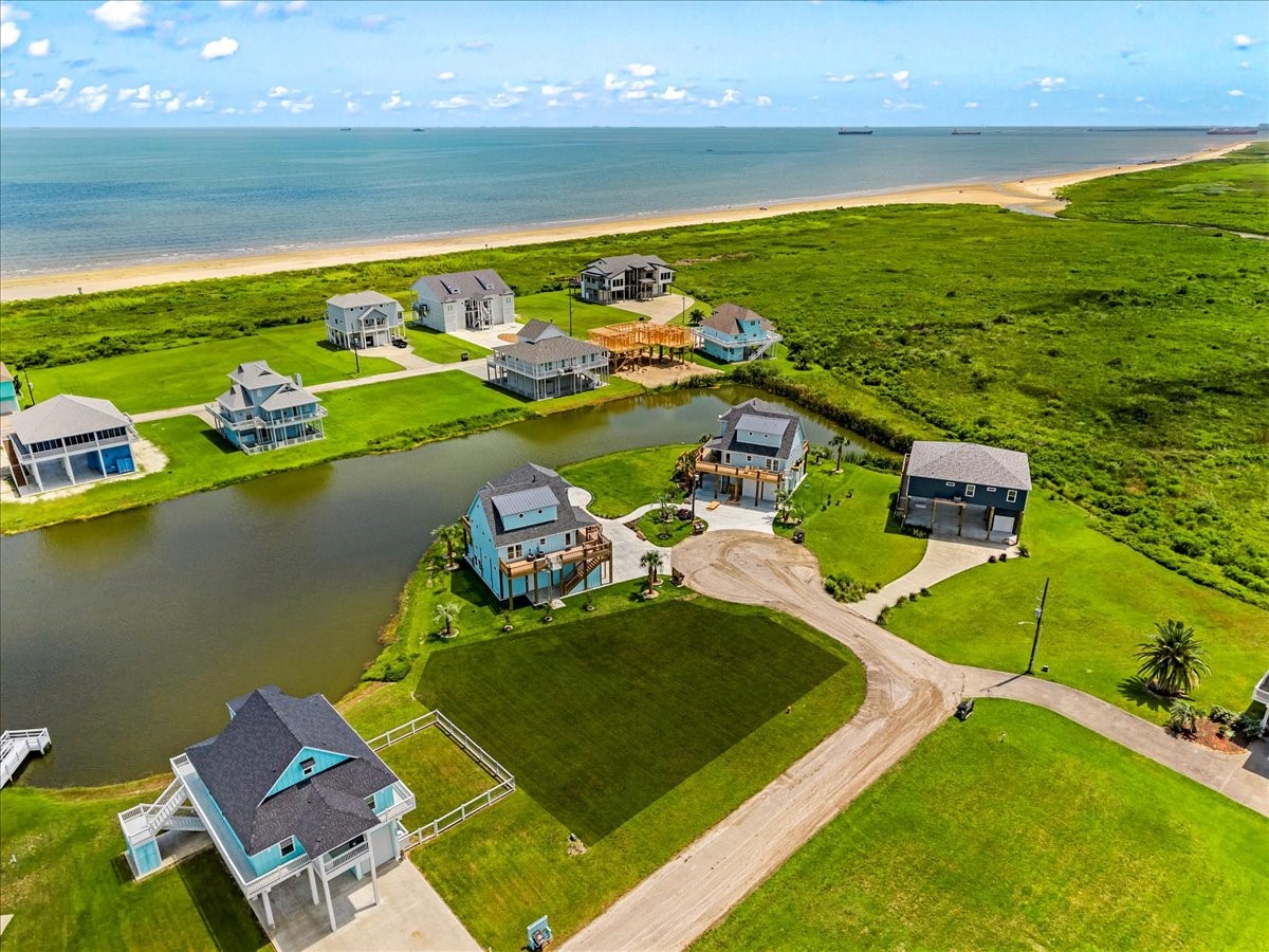 3606 Marble Street Port Bolivar, TX 77650 - Photo 7 of 8 an aerial view of a house with a ocean view