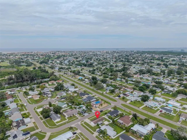 an aerial view of multiple house