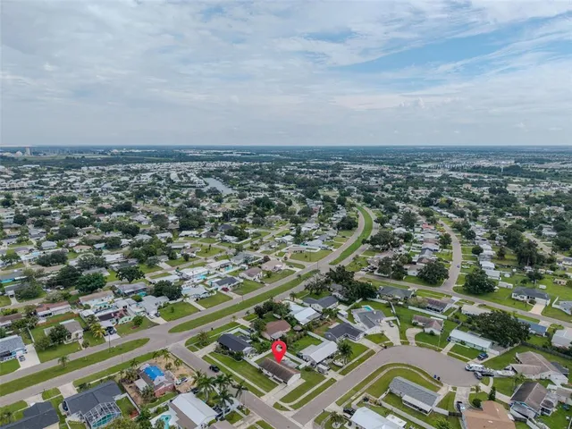 an aerial view of a city
