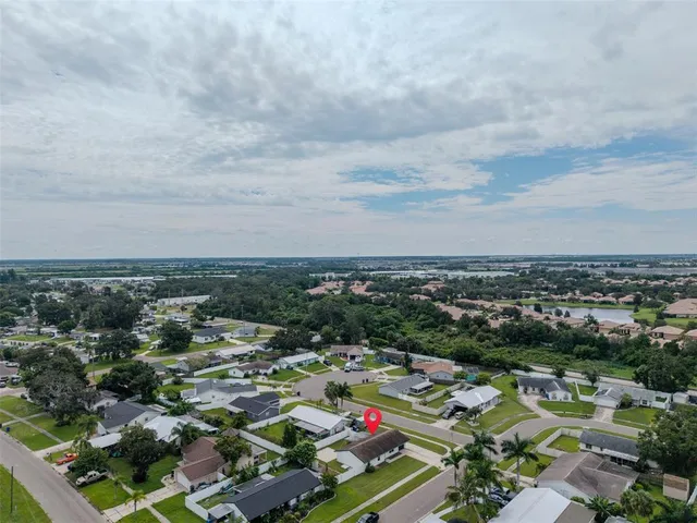 an aerial view of a city