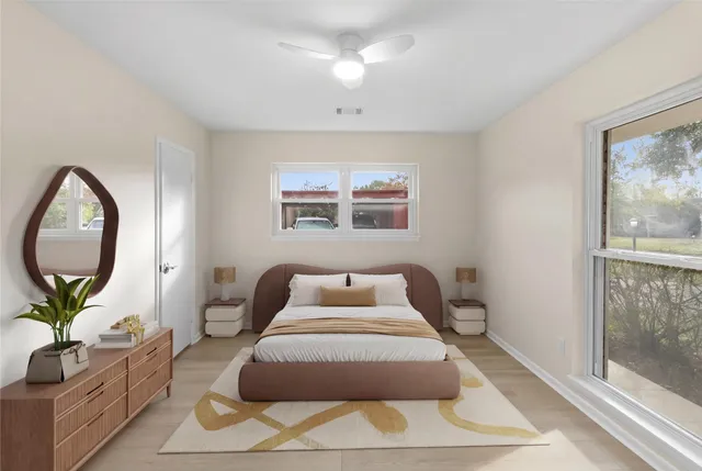 a living room with a couch and a table