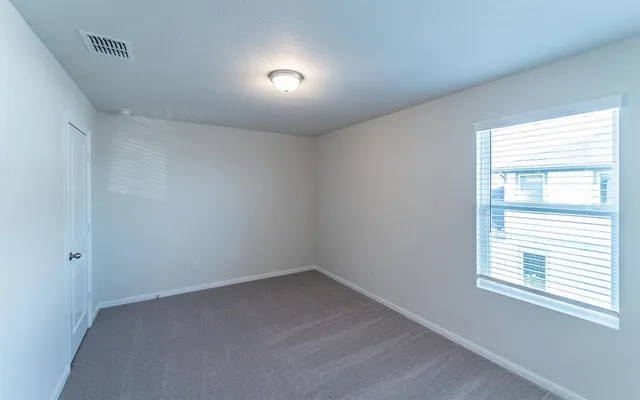 an empty room with a window