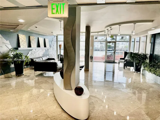 a view of lobby with furniture