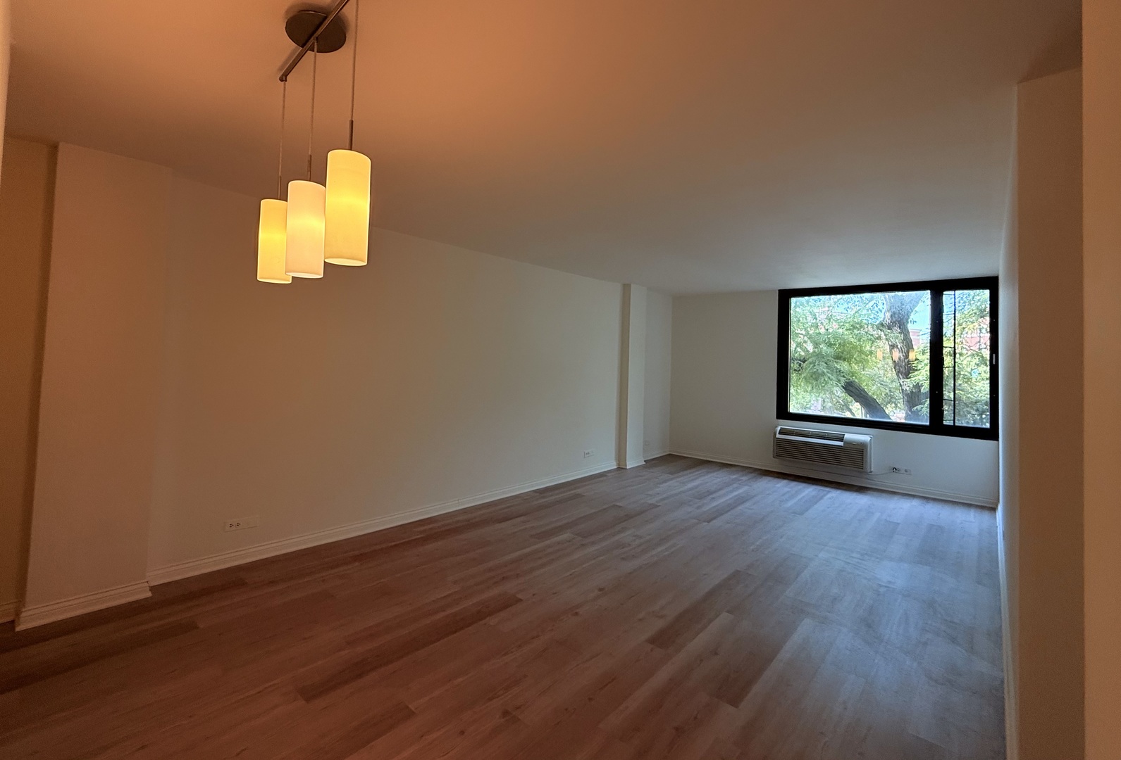 2007 North Sedgwick Street, Unit 202 Chicago, IL 60614 - Photo 5 of 10 a view of an empty room with wooden floor and a window